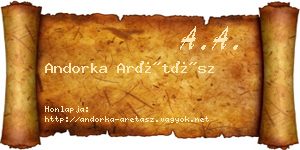 Andorka Arétász névjegykártya